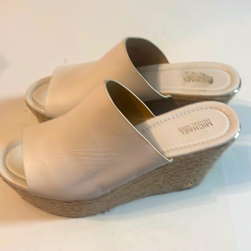 MICHAEL Michael Kors White Wedge Mules - Picture 7 of 10